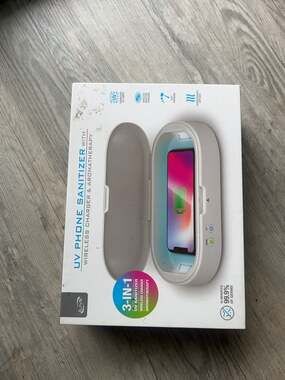 iLive 3-in-1 UV Phone Sanitizer with Wireless Charger and Aromatherapy
